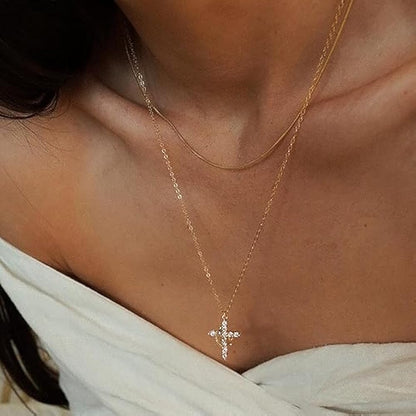 Kreuz Kette mit drehender Krone!